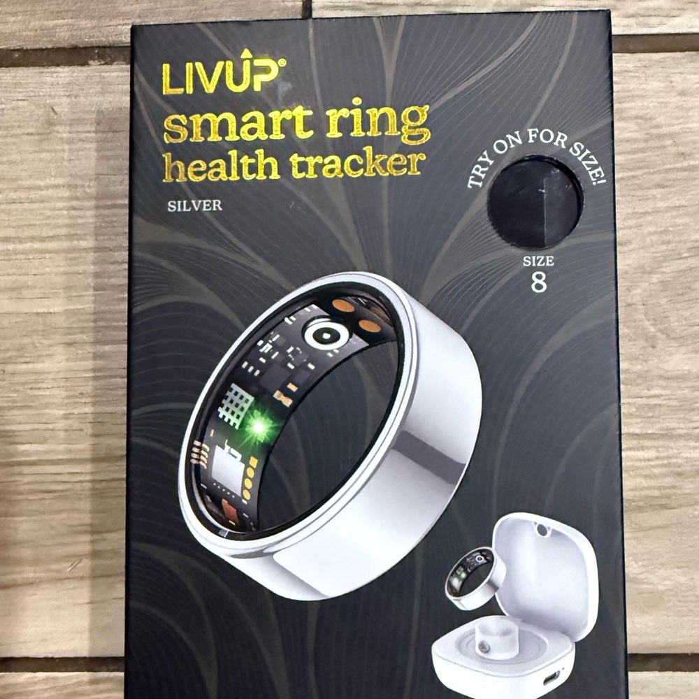Silver Smart Ring Health Tracker
